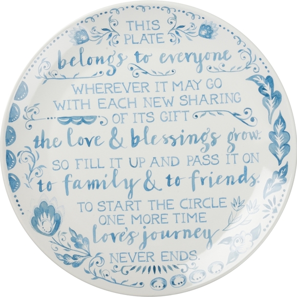 Giving Sharing Plate Platter Love Blessing Gift Present Family Friends Neighbors - Picture 2 of 4